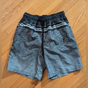 CK Black and Gray Patterned Swim Shorts